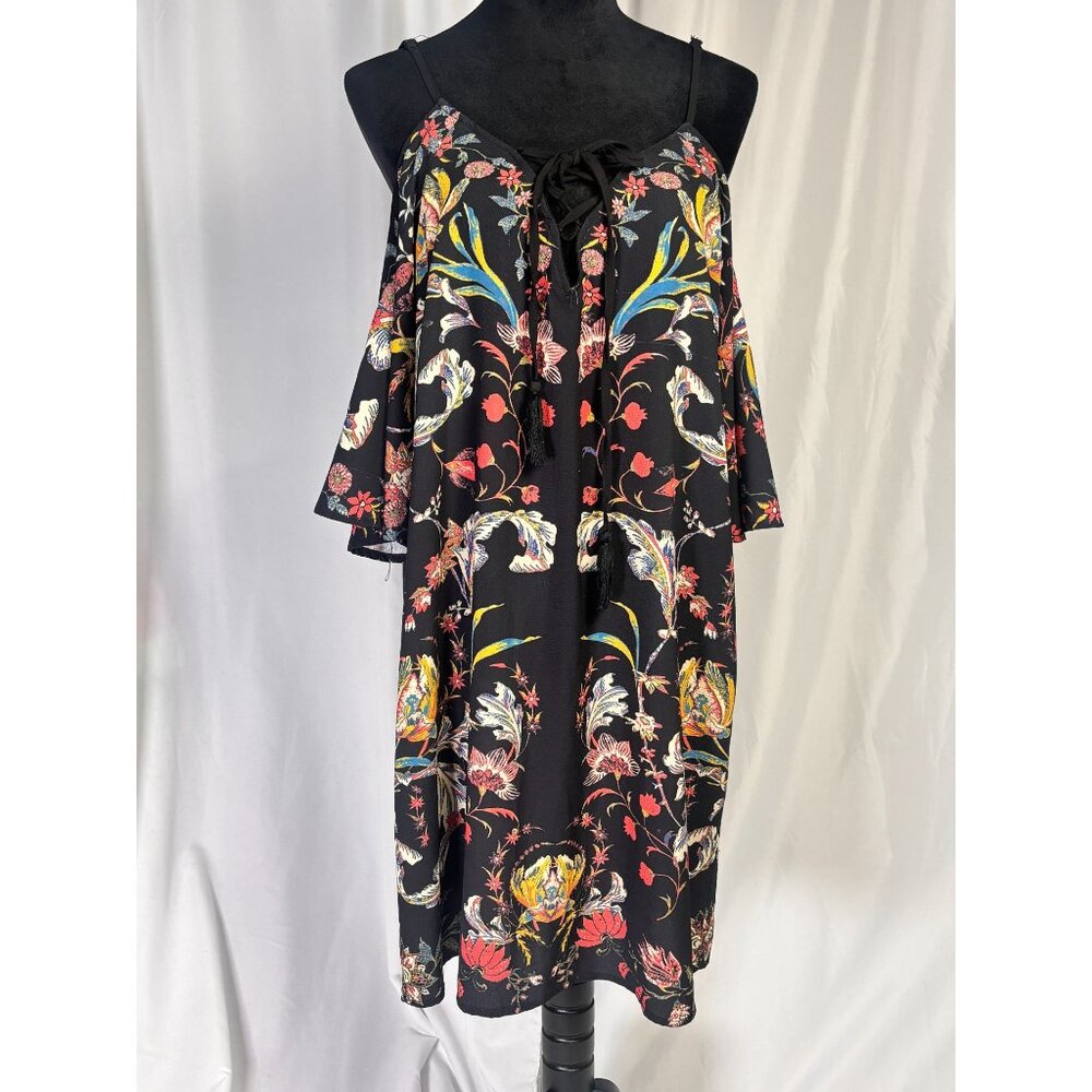 Flying Tomato Boho Floral Cold Shoulder Mini Dress - Picture 9 of 11